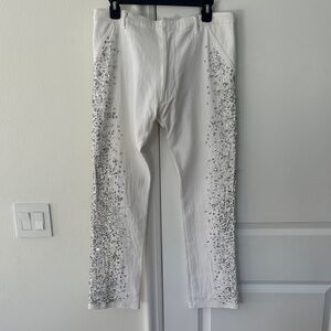 Des_Phemmes White Embellished Women's Jeans